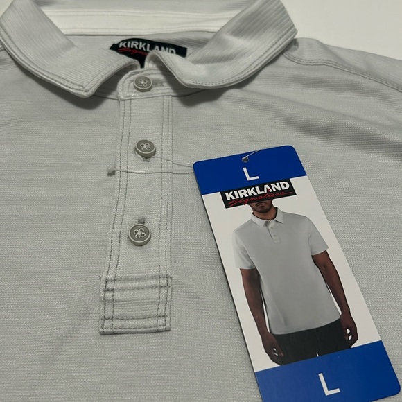 Kirkland Signature Men’s Polo size L gray NWT - Picture 1 of 5